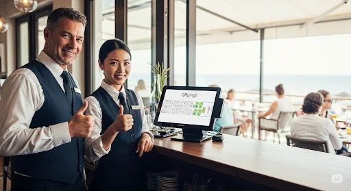 Tablet zobrazující analytiku prodeje