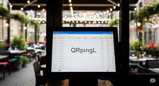 Zákazník skenuje QR kód pro objednání jídla